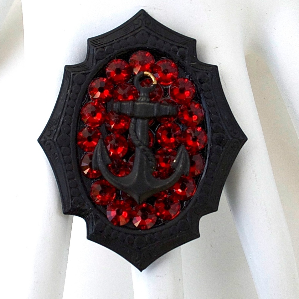GASOLINE GLAMOUR SIAM ANCHOR MINI RING